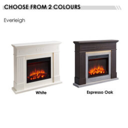 "Flamme Everleigh Electric 110Cm / 43"" Fireplace Suite Multiple Colour Options Avaliable (Espresso Oak)" - thumbnail 5