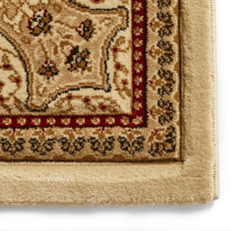 Cream Red Traditional Easy To Clean Bordered Floral Rug For Dining Room-160Cm X 230Cm - thumbnail 4