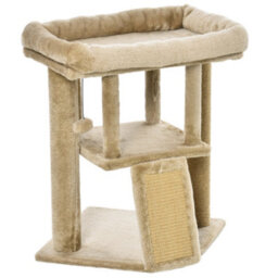 Pawhut Cat Tree Tower Indoor With Cats Scratching Post Cat House, Coffee - thumbnail 8