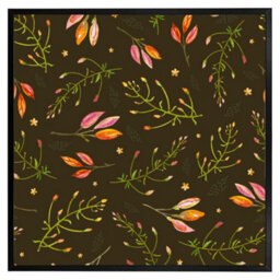 "Andrew Lee Green Branches (Picutre Frame) / 20X20"" / Black" - thumbnail 1