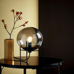 Nordlux Alton Glass Table Lamp Hand Blown Black,mains