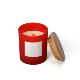 Aroma Naturals Frosted Decadence Glass Candle -Cinnamon, Clove & Orange Scent - thumbnail 2