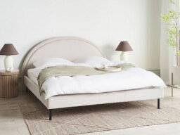 Beliani Bed Fabric Margut 180 X 200 Cm (Eu Super King) Light Beige - thumbnail 2