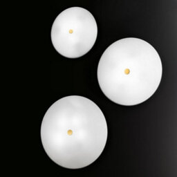 Luminosa Lighting Luminosa Centro Designer Glass Simple Flush Ceiling Light Polished Gold, 2X E14 - thumbnail 2