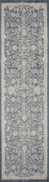 Maia Washable Low Pile Non Slip Blossom Traditional Area Rug - Navy, 160 X 240 Cm (Rectangular) - thumbnail 6