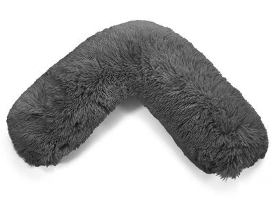 Homes & Linen Teddy V Shaped Complete V Pillow  For Neck Maternity Back Support Soft Warm Plush Cosy Fleece V Shape Cover
