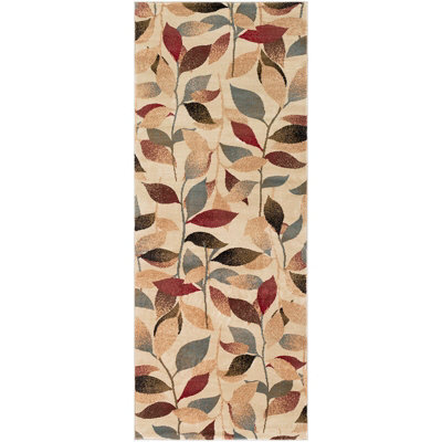 Livabliss Riley-Modern Beige Green Brown Graphic Living Dining Bedroom Rug 80 X 220 Cm Easy Care, Non Shedding - image 1