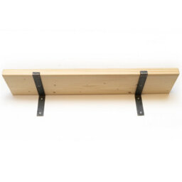 Toolty Rustic Handmade Wall Shelf, Wall Mounted, 90Cm X 22.5Cm Down Design, Primed, Handcrafted Vintage Style - thumbnail 4