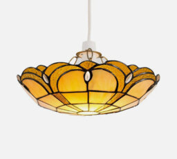 Tiffany Lampshade Ceiling Light Shade Pendant Glass Handcrafted Uplighter Lamp - thumbnail 2