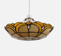 Tiffany Lampshade Ceiling Light Shade Pendant Glass Handcrafted Uplighter Lamp - thumbnail 1
