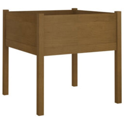 Berkfield Garden Planter Honey Brown 70X70X70 Cm Solid Pinewood - thumbnail 2