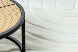 RugsX Curvy White 11 Arches Washable Rug, Structured, Embossed, Plush  140X190 Cm - thumbnail 5