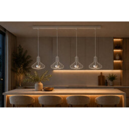 Luminosa Lighting Luminosa Axia Bar Pendant Ceiling Light White 4X Gx53 - thumbnail 2
