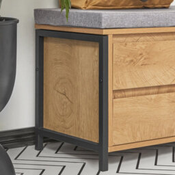 Sobuy Fsr149-N, Hallway Shoe Bench Shoe Cabinet Shoe Rack Storage Bench, Wood Veneer,w110Xd35Xh45 - thumbnail 6