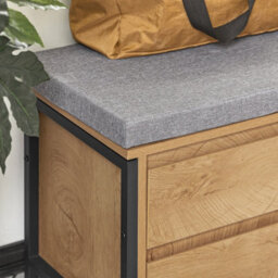 Sobuy Fsr149-N, Hallway Shoe Bench Shoe Cabinet Shoe Rack Storage Bench, Wood Veneer,w110Xd35Xh45 - thumbnail 4