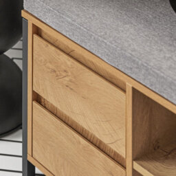 Sobuy Fsr149-N, Hallway Shoe Bench Shoe Cabinet Shoe Rack Storage Bench, Wood Veneer,w110Xd35Xh45 - thumbnail 9
