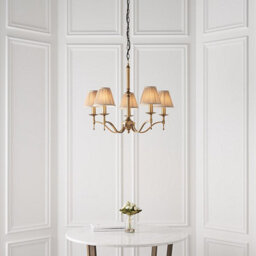 Luminosa Lighting Luminosa Stanford 5 Light Multi Arm Ceiling Pendant Chandelier Antique Brass, E14 - thumbnail 2