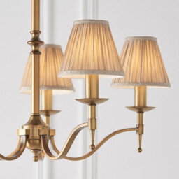 Luminosa Lighting Luminosa Stanford 5 Light Multi Arm Ceiling Pendant Chandelier Antique Brass, E14 - thumbnail 4