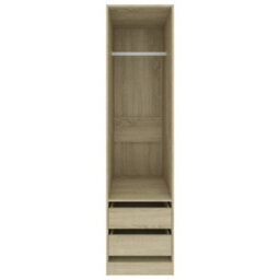 Berkfield Wardrobe With Drawers Sonoma Oak 50X50X200 Cm Engineered Wood - thumbnail 4