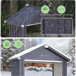 Heavy Duty Galvanized Steel Log Store Outdoor Firewood Shelter With Apex Roof - thumbnail 4