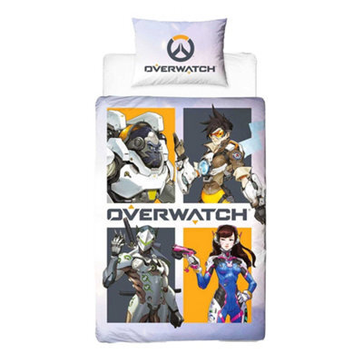 Overwatch Eat Sleep Character Reversible Duvet Set Multicoloured (Double) - image 1