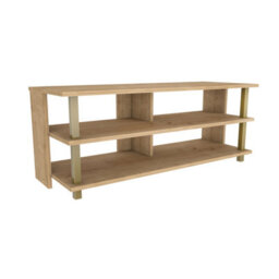 Decorotika Pueblo Tv Stand Tv Unit For Tv's Up To 55 Inches Gold And Oak - thumbnail 5
