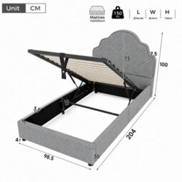 Scalloped Storage Bed With Hydraulic Lift - thumbnail 7