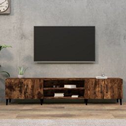 Berkfield Tv Cabinet Smoked Oak 180X31.5X40 Cm Engineered Wood - thumbnail 1