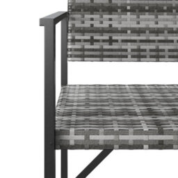 Walplus 2-Seater Garden Bench Grey Poly Rattan - thumbnail 6