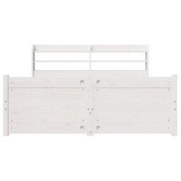 Berkfield Bed Frame With Headboard Without Mattress White 150X200 Cm King Size - thumbnail 4