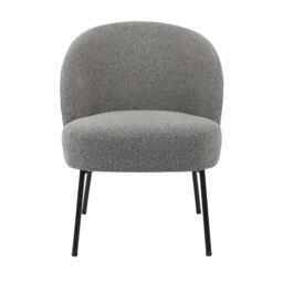 Bersaba Grey Boucle Occasional Chair (H)770mm (W)560mm (D)650mm - thumbnail 3