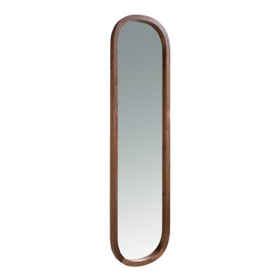 Angel Cerda Elegant Oval Walnut Wall Mirror For Modern Interiors - image 1