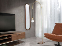 Angel Cerda Elegant Oval Walnut Wall Mirror For Modern Interiors - thumbnail 2