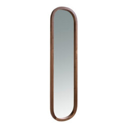 Angel Cerda Elegant Oval Walnut Wall Mirror For Modern Interiors - thumbnail 1