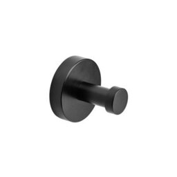Croydex Epsom Matt Black Robe Hook With Flexi-Fix™ Brackets - thumbnail 2