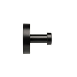 Croydex Epsom Matt Black Robe Hook With Flexi-Fix™ Brackets - thumbnail 3