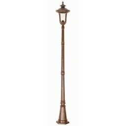Elegant Outdoor Ip44 1 Bulb Lamp Post In Rusty Bronze Patina With Led E27 100W - thumbnail 1