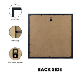 "AK Frames Sleek 14X14"" Black Thin Modern Picture Frame - Slim And Design For Posters, Prints And Photos - Elegant Wall Frame Decor" - thumbnail 2