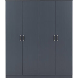 Seconique Dakota 4 Door Wardrobe - Dark Grey - thumbnail 3