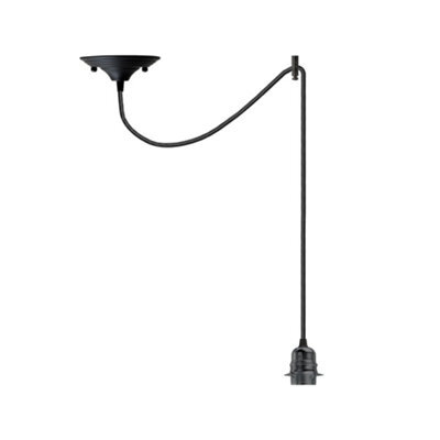 Black 2M Vintage Industrial Single Head Spider Pendant Light E27 Ceiling Chandelier Without Bulb For Bedroom & Kitchen - image 1