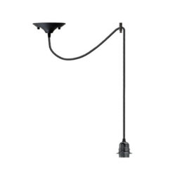 Black 2M Vintage Industrial Single Head Spider Pendant Light E27 Ceiling Chandelier Without Bulb For Bedroom & Kitchen