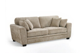 Beige Chenille Fabric 3 + 2 Seater Sofa Set For Living Room Bertie - thumbnail 3