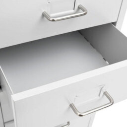 Berkfield Mobile File Cabinet Grey 28X41X109 Cm Metal - thumbnail 6