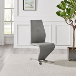 Furniturebox Uk 4 Seater Dining Set - Imperia White High Gloss Dining Table And Chairs - 4 Elephant Grey Willow Chairs - thumbnail 5