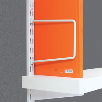 RB UK Rbuk Twin Slot Flexible Bookend 200mm White, Pack Of 2 - image 1