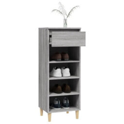 Berkfield Shoe Cabinet Grey Sonoma 40X36X105 Cm Engineered Wood - thumbnail 5
