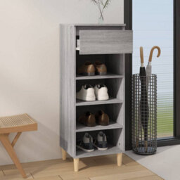 Berkfield Shoe Cabinet Grey Sonoma 40X36X105 Cm Engineered Wood - thumbnail 3