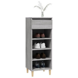 Berkfield Shoe Cabinet Grey Sonoma 40X36X105 Cm Engineered Wood - thumbnail 4