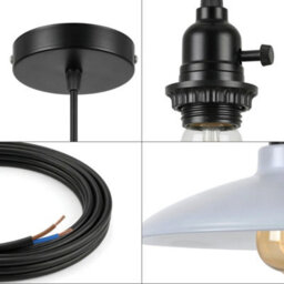 E27 Celing Hanging Light Height Adjustable With Switch Pendant Light For Living Room Dining Room Bedroom Coffee Bar Kitchen - thumbnail 8