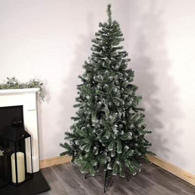 Snowtime Colorado Spruce Frosted Christmas Tree Green - 5Ft/150Cm - image 1